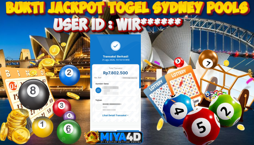 MIYA4D - Bukti JP SYDNEY POOLS 7.802.500 Member WIR******